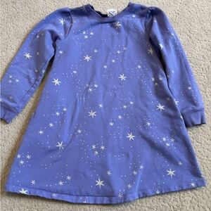 Hanna Andersson Star Long Sleeve Sweatshirt Kids Dress Pockets US 8 130